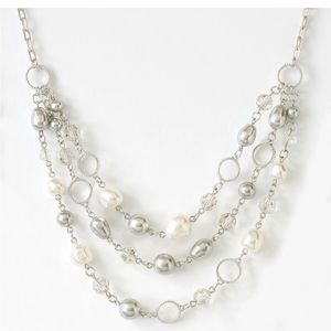 Price Reduced!  Touchstone by Swarovski South Seas  3 strand necklace. NIB.